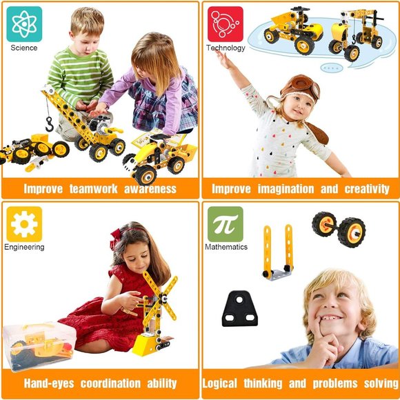 Educational Building Toys STEM , 10 in 1 Construction Blocks  8 9 10+ Years Old - Picture 5 of 5